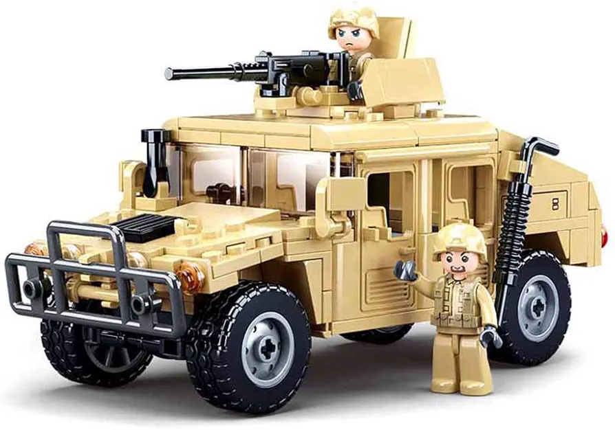 Military Vehicle Building Toy for Age 6 7 8 9 10 11 12+, Battle Brick, Compatible with Major Brand, Army Series Building Block with 2 Soldiers Figures (265 Pieces)