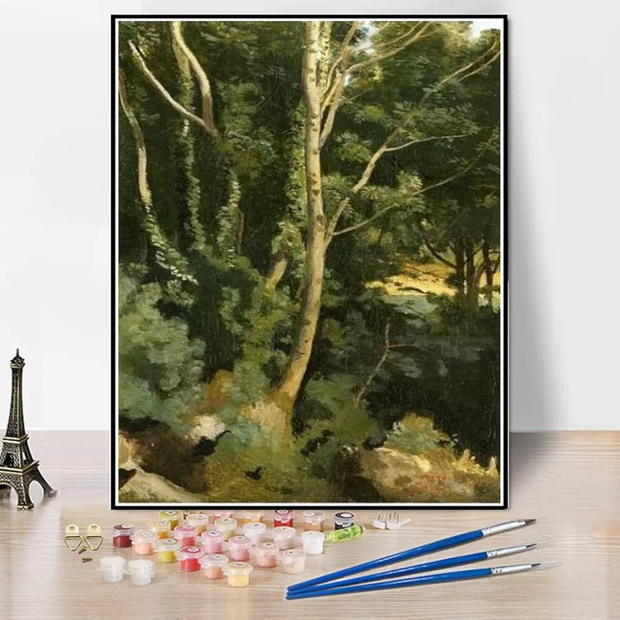 Paint by Numbers Kits for Adults and Kids Landscape Painting by Camille Corot Arts Craft for Home Wall Decor