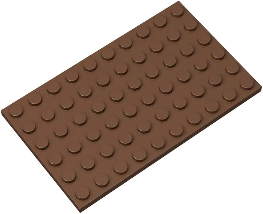 Brown 6x10 Plates Bulk, 20 Piece Classic Building Plates 6x10, Compatible with Lego Parts and Pieces(Color:Brown)