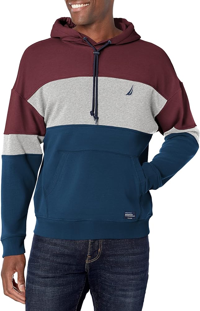 Nautica Men's Sustainably Crafted Colorblock Hoodie