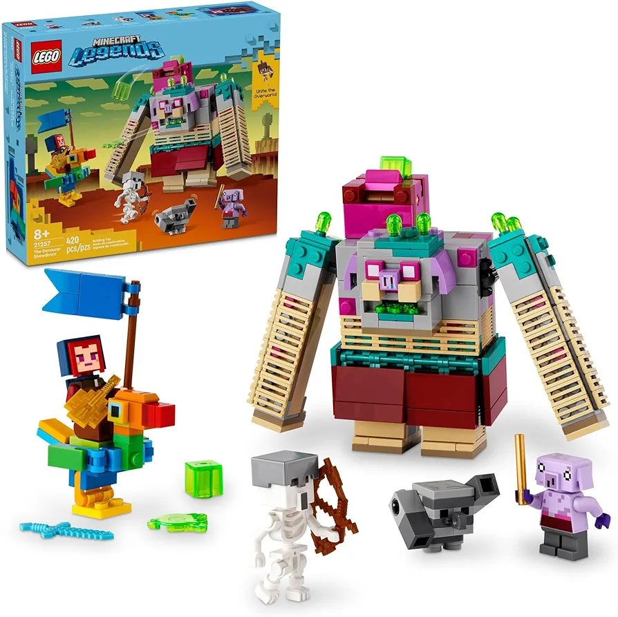 LEGO Minecraft Legends The Devourer Showdown Adventure Set, Minecraft Toy featuring Popular Characters and Minecraft Action Figures, Gaming Gift Idea for Boys, Girls and Kids Ages 8 and Up, 21257