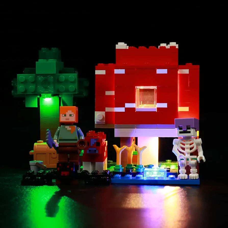 Decoration Lighting Kit for Lego Minecraft The Mushroom House 21179 Building Kit, LED Light Kit Compatible with Lego The Mushroom House 21179 (NOT Included The Lego Sets)