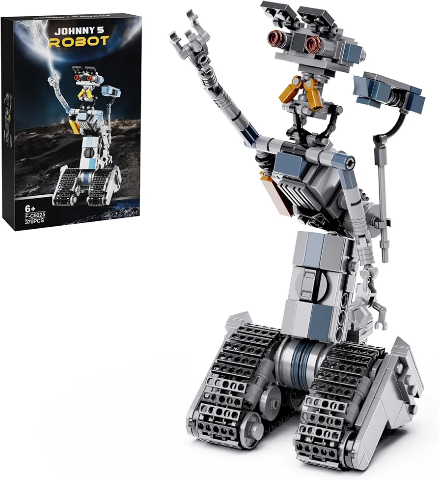 VONADO Johnny 5 Robot Building Block Set, Short Open Circuit Johnny Five Robot Model Toys, STEM Educational Gift Set for Age 6 7 8 9 10 11 12+ Boys & Girls(370 Pcs)