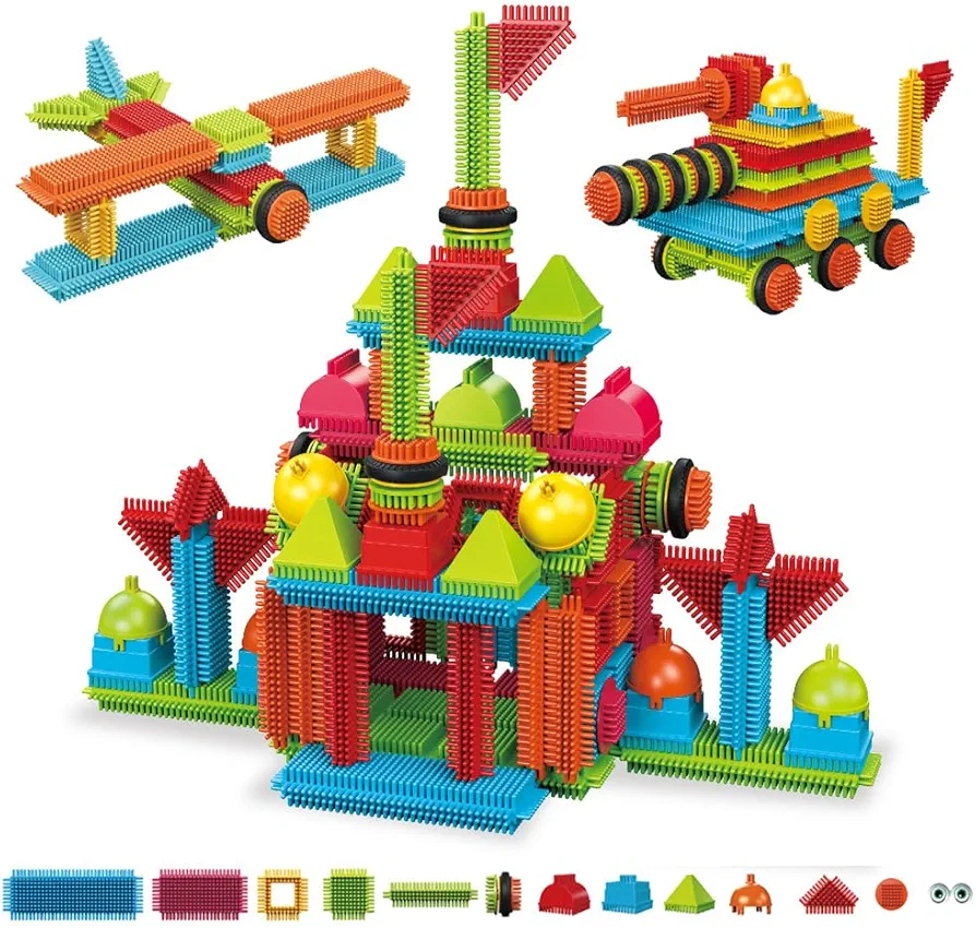 Contixo STEM Building Toys - ST7 and ST5 Bundle - 388pcs Bristle Shape 3D Tiles Set Construction Learning Educational Block - Creativity Beyond Imagination, Inspirational, Recreational Toy for Kids