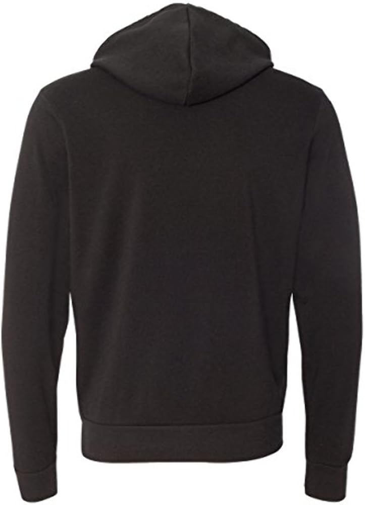 Bella Mens Unisex Poly-Cotton Fleece Pullover Hoodie(3719)-Black-XL