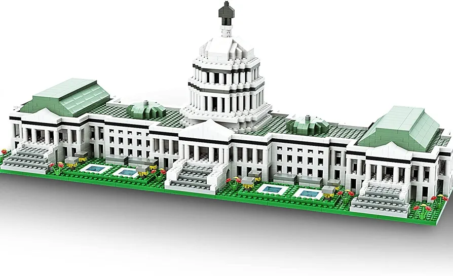 SEMKY Micro Mini Blocks United States Capitol Famous landmark Model Set,(2888Pieces) -Building and Architecture Toys Gifts for Kid and Adult