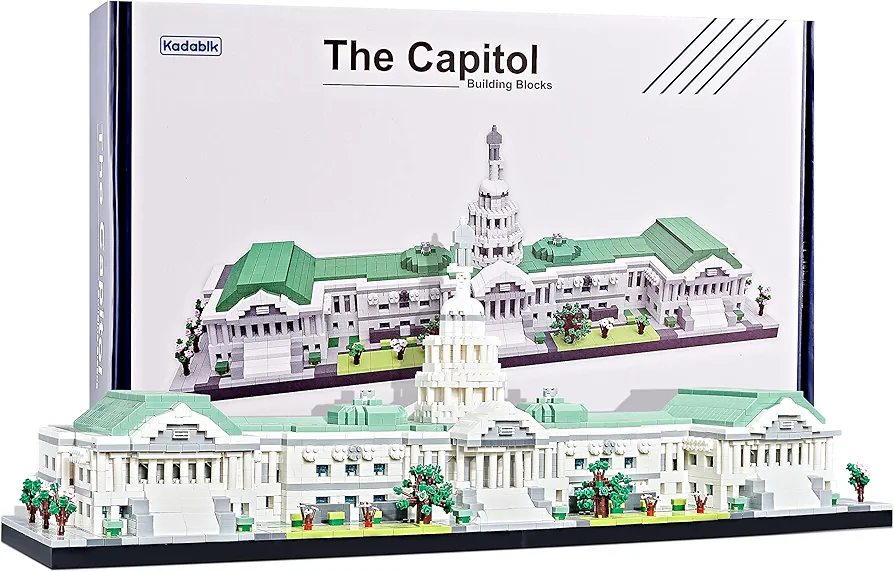 Kadablk Big Architecture US Capitol Model Construction,Mini DIY STEM Assembly Toys, Landmark Model,3630PCS for Adults & Kids Skyscraper Building Block Set,Micro Blocks Set…