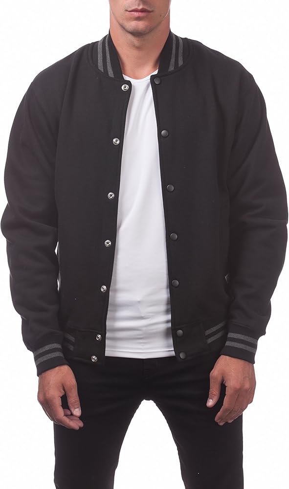 Pro Club Men's Varsity Fleece Baseball Jacket