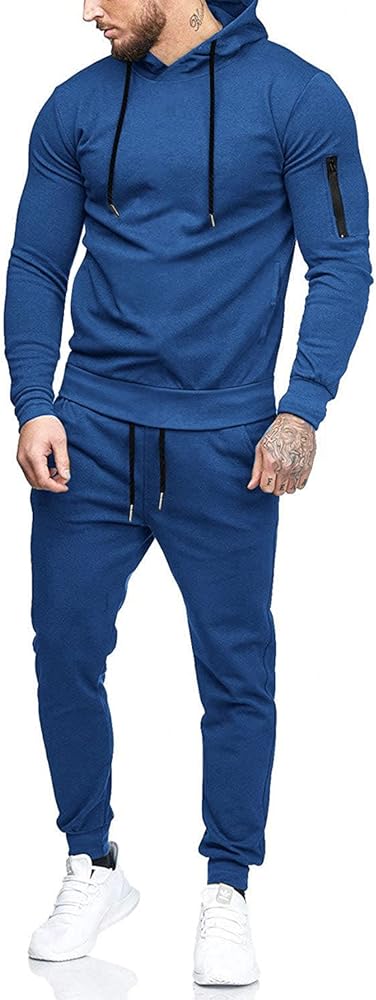 COOFANDY Men's Tracksuit 2 Piece Hooded Athletic Sweatsuits Casual Running Jogging Sport Suit Sets