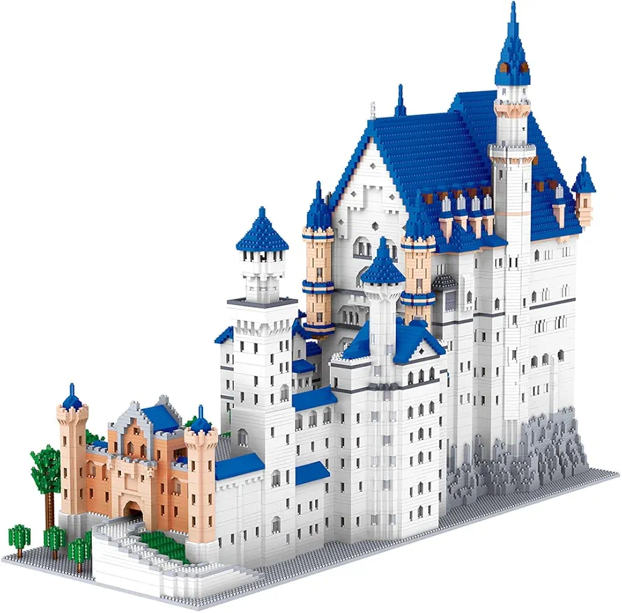 Germany Neuschwanstein Castle Building Blocks Set (11810Pcs) Famous World Architecture Model Educational Toys Micro Bricks for Kids Adults