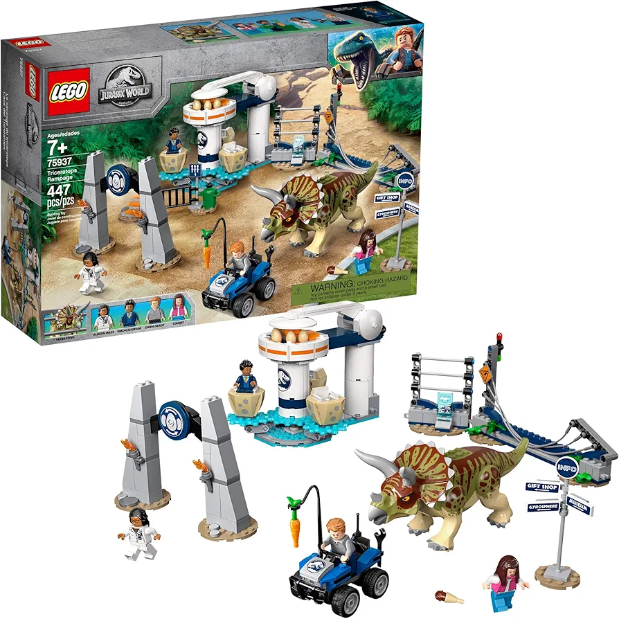 LEGO Jurassic World Triceratops Rampage 75937 (447 Pieces)