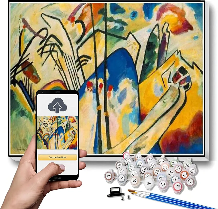 Paint by Numbers Kits for Adults and Kids Composition Iv Painting by Wassily Kandinsky DIY Oil Painting Paint by Number Kits