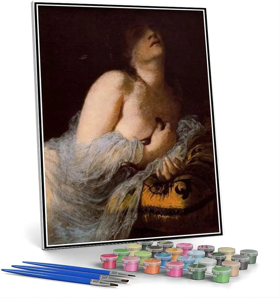 DIY Painting Kits for Adults The Death of Cleopatra Painting by Arnold Bocklin Arts Craft for Home Wall Decor