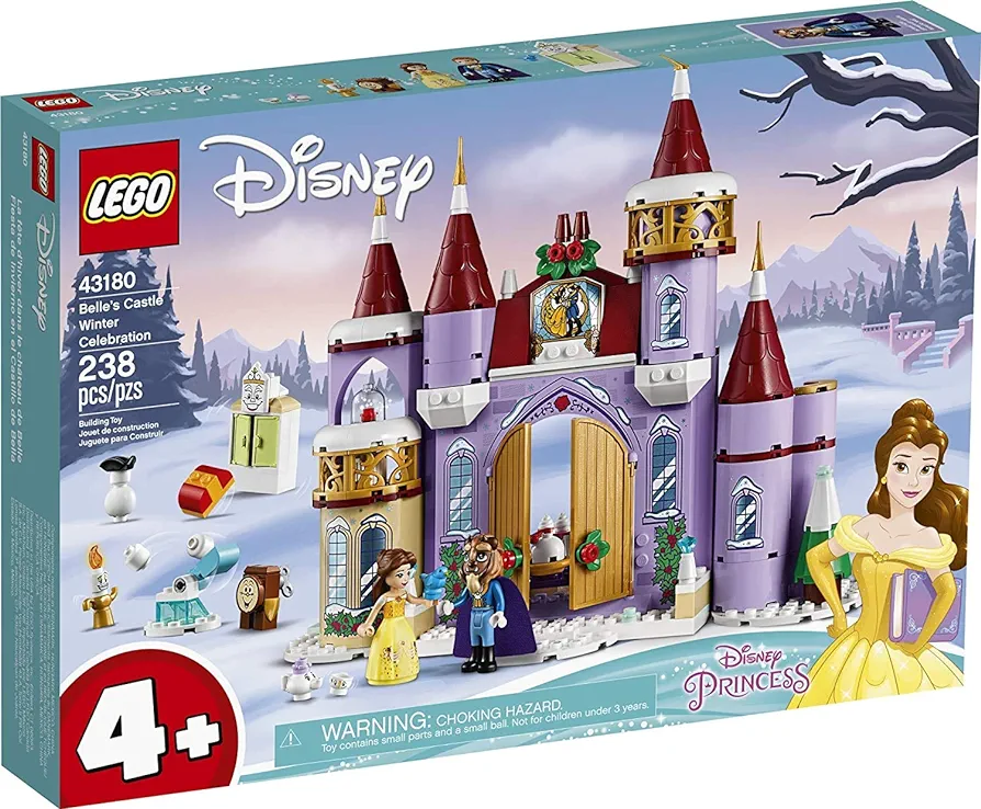 LEGO Disney Belle’s Castle Winter Celebration (43180) Disney Princess Building Kit; Makes a Great Birthday for Kids who Love Disney’s Beauty and The Beast (238 Pieces)