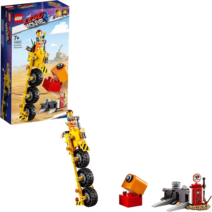 LEGO THE LEGO MOVIE 2 Emmet’s Thricycle! 70823 Three-Wheel Toy Bicycle Action Building Kit for Kids, 2019 (173 Pieces)