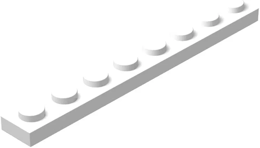 Classic White Plates Bulk, White Plate 1x8, Building Plates Flat 100 Pcs, Compatible with Lego Parts and Pieces: 1x8 White Plates(Color: White)