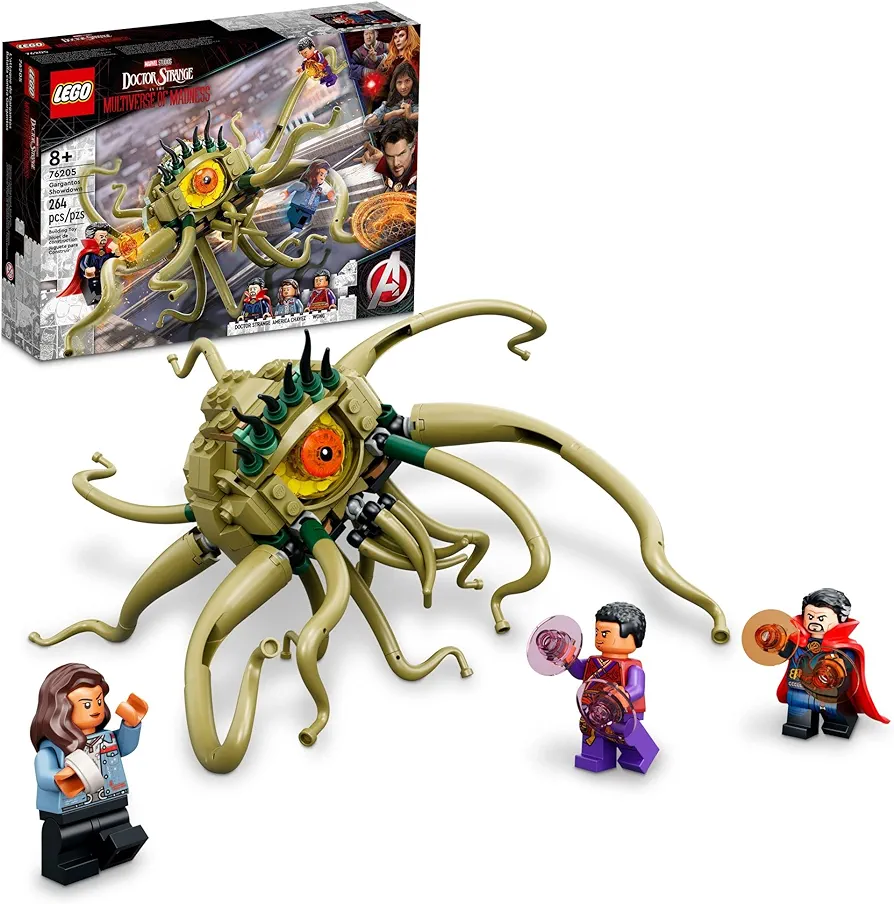 LEGO Marvel Gargantos Showdown 76205 Monster Building Kit with Doctor Strange, Wong and America Chavez for Ages 8+ (264 Pieces)