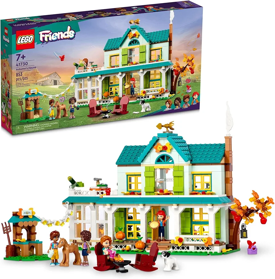 LEGO Friends Autumn's House 41730, Dolls House Playset with Accessories, Toy Horse & Mia Mini-Doll, Toys for Girls and Boys 7 Plus Years Old, Birthday Gift Idea