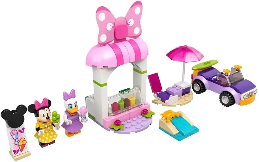 LEGO Disney Mickey and Friends Minnie Mouse’s Ice Cream Shop 10773 Building Kit; Fun Toy That Makes The Best Gift; New 2021 (100 Pieces)