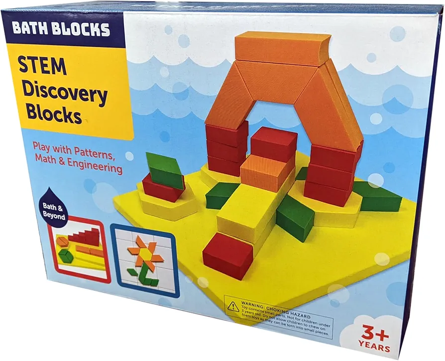 Stem Discovery Blocks STEM Blocks Tower Blocks Educational Bath Toy Pool Toy in Science Museums and Childrens Museums nationwide.