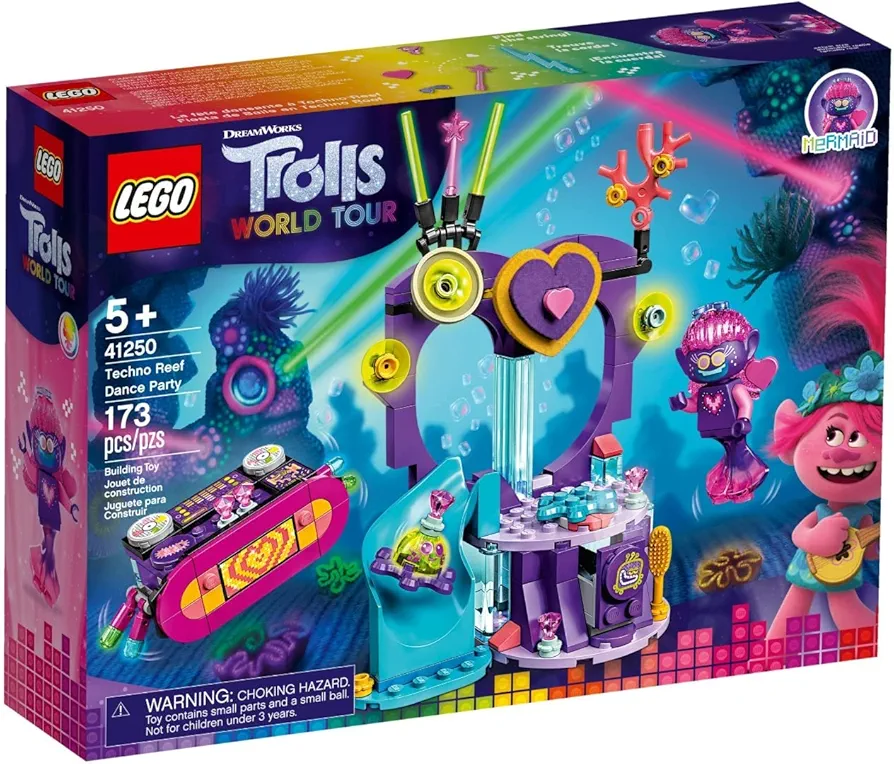 LEGO Trolls World Tour Techno Reef Dance Party 41250 Building Kit, Awesome Trolls Playset for Creative Play, New 2020 (173 Pieces)