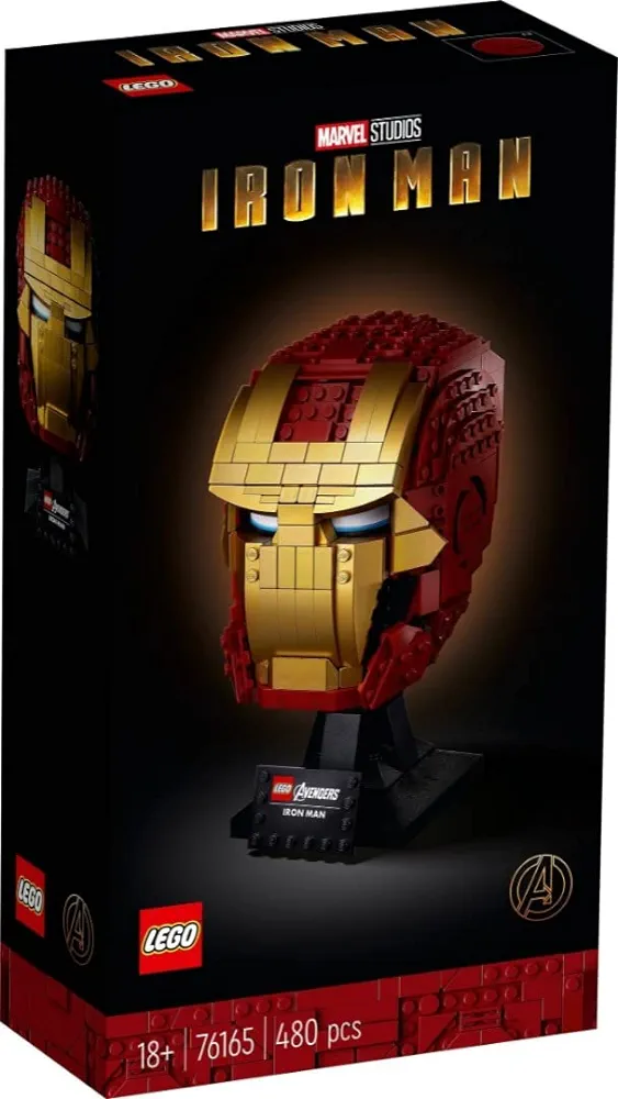 LEGO 76165 Marvel Super Heroes Iron Man Helmet, Collectible for Adults