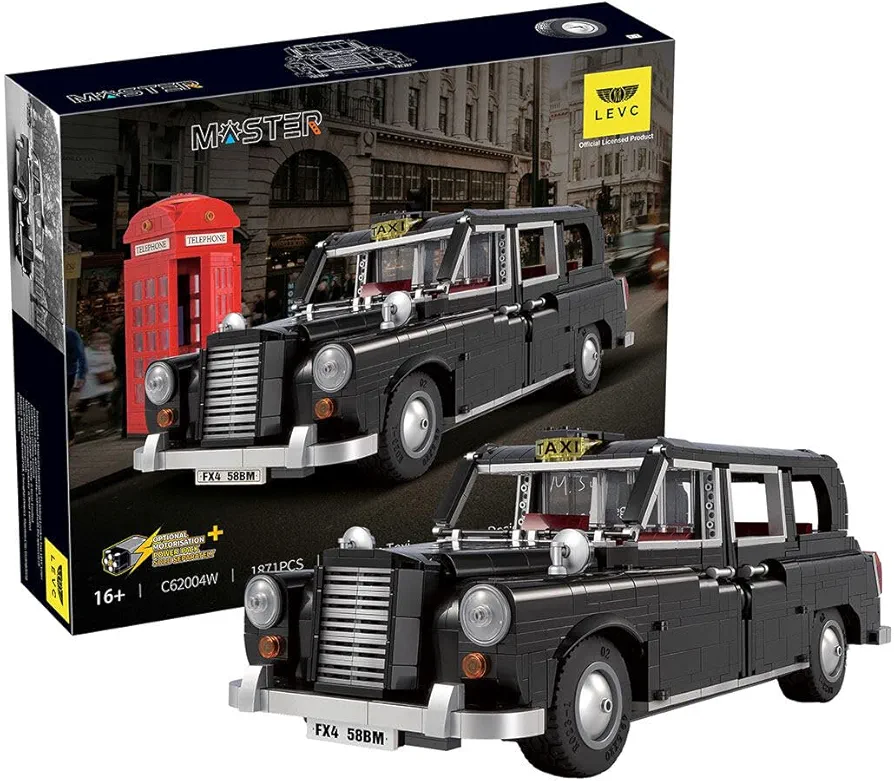 RC Car Model Building Blocks Set MOC London Taxi Building Blocks MOC Set STEM Toys Christmas and Birthday Gifts for Kids and Adults (1871PCS)