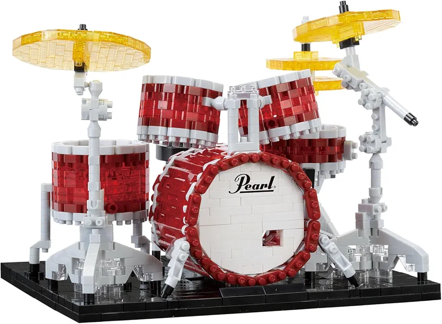 nanoblock - Instruments - Pearl Drum Set (MASTERS), Advanced Hobby Series Building Kit