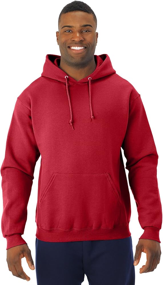 Jerzees Mens NuBlend Pull Over Hooded Sweatshirt, JZ996MR, 2X, True Red