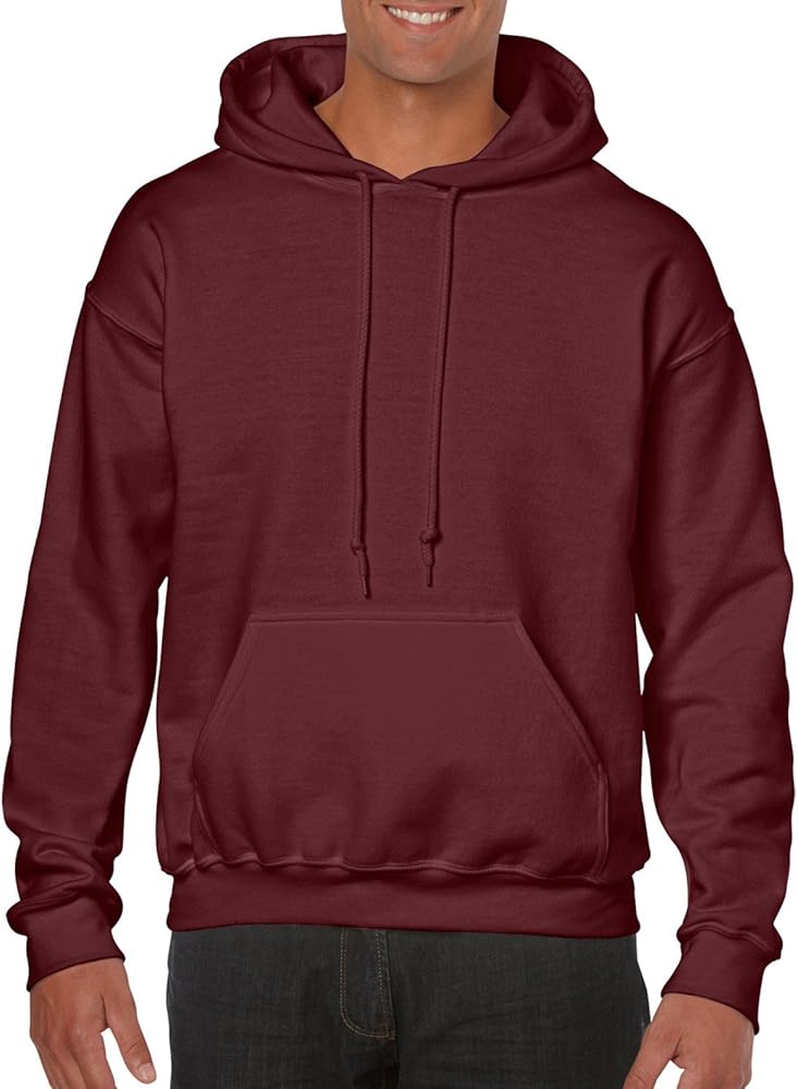 Gildan Men's Heavy Blend Fleece Hooded Sweatshirt G18500 (3X-Large, Maroon)