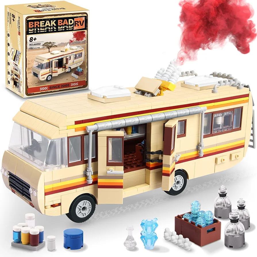 Rvs for Break Bad Building Set, Upgraded Creative Rvs Building Bricks Merchandise, Camper Van Building Set Toy for Boys Age 8-12