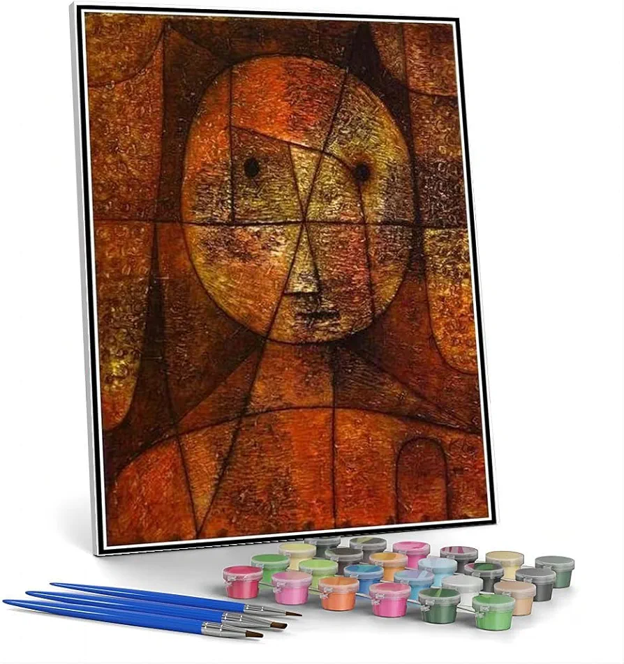 Paint by Numbers Kits for Adults and Kids Gauze Painting by Paul Klee Arts Craft for Home Wall Decor