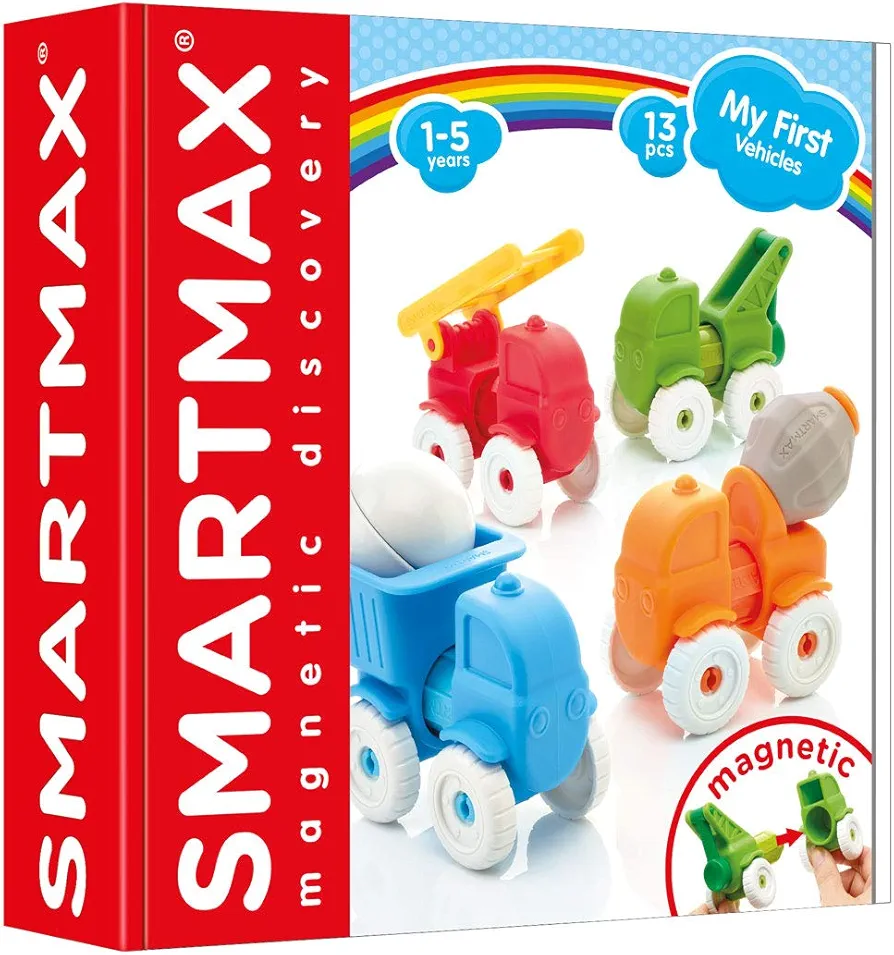 SMARTMAX - My First Vehicles, Magnetic Discovery Play Set, 13 Pieces, 1-5 Years