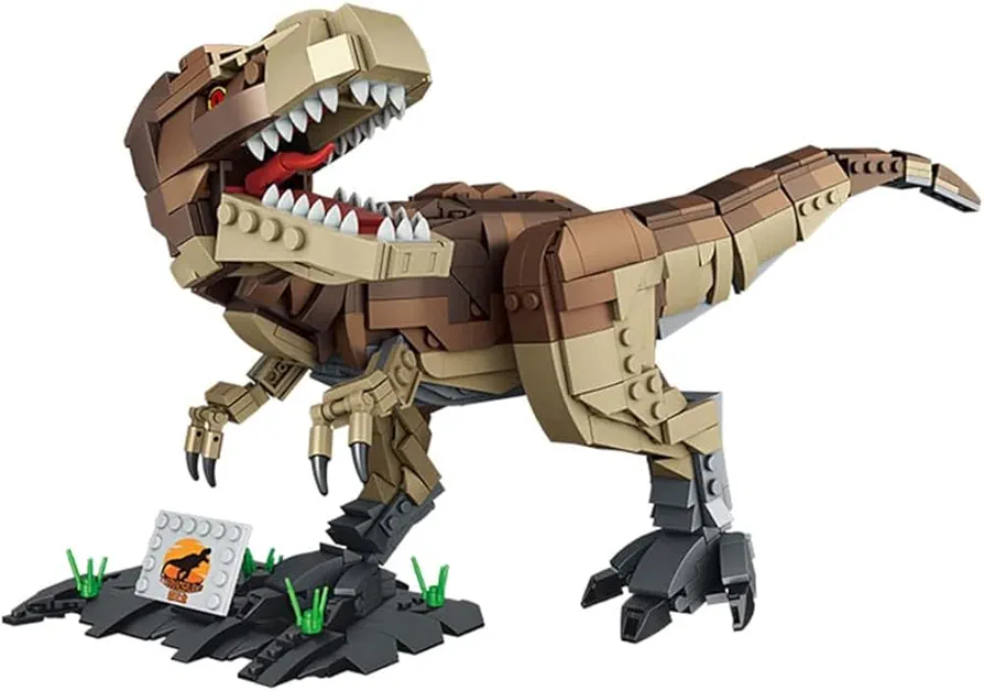 Building Block Dinosaur, Dinosaur Toy Set Movable Dinosaur Building Kits for Children, Tyrannosaurus Rex Model Gift for Dinosaur 939 PCS