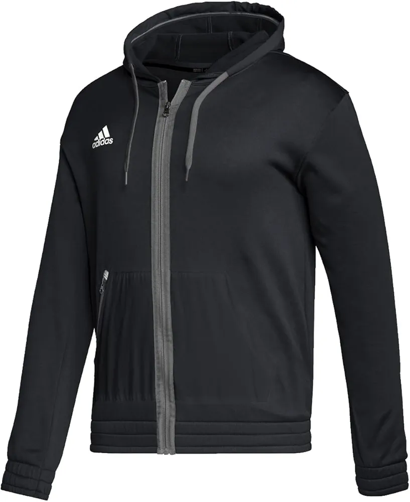 adidas Men's Team Issue Full-Zip Hoodie Black | Gray 3XL