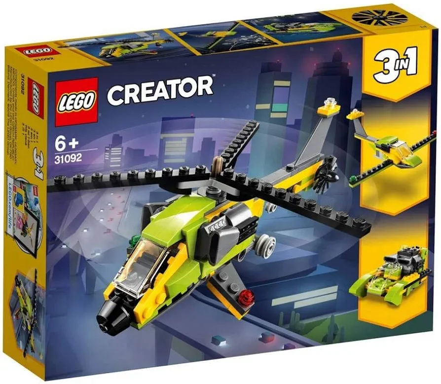 LEGO Creator 3in1 Helicopter Adventure 31092 Building Kit (114 Pieces)