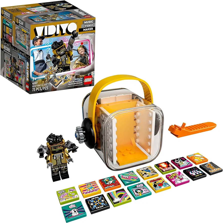 LEGO VIDIYO HipHop Robot BeatBox 43107 Building Kit with Minifigure; Creative Kids Will Love Producing Music Videos Full of Songs, Dance Moves and Special Effects, New 2021 (73 Pieces)