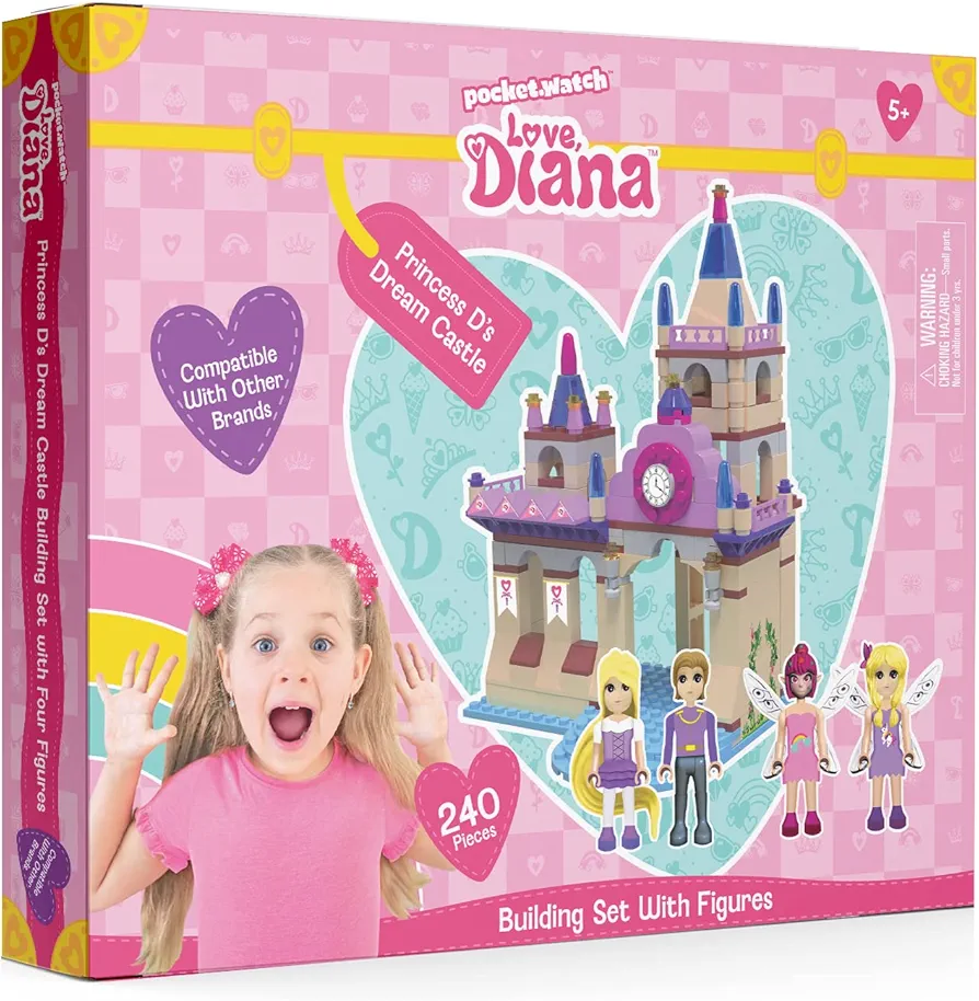 Love Diana Princess D’s Dream Castle Toy Construction Playset / Building Kit (240 Pieces), , CT-LD3524