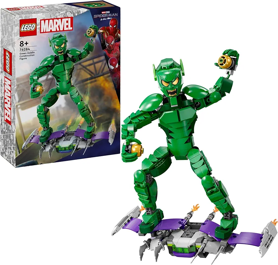 LEGO Marvel Green Jester Buildable Figure Toy Boys Girls Age 8+ Superhero Fans Birthday Gift Idea and Nursery Decoration 76284