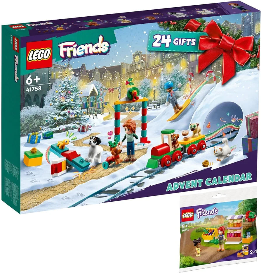 Lego Friends Set of 2: 41758 Lego Friends Advent Calendar 2023 & 30416 Market Bude