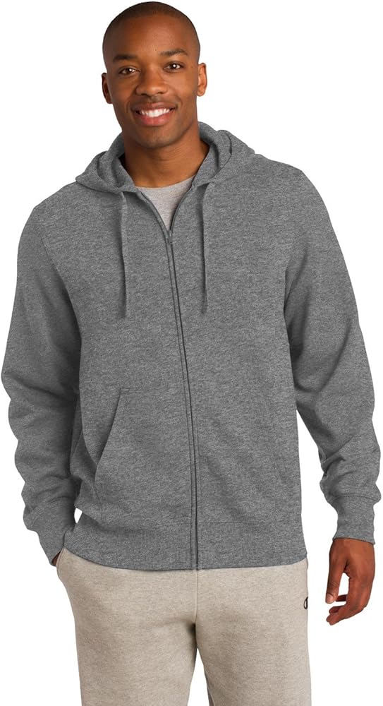 Men's Full Zip Hooded Sweatshirt S Vintage Heather