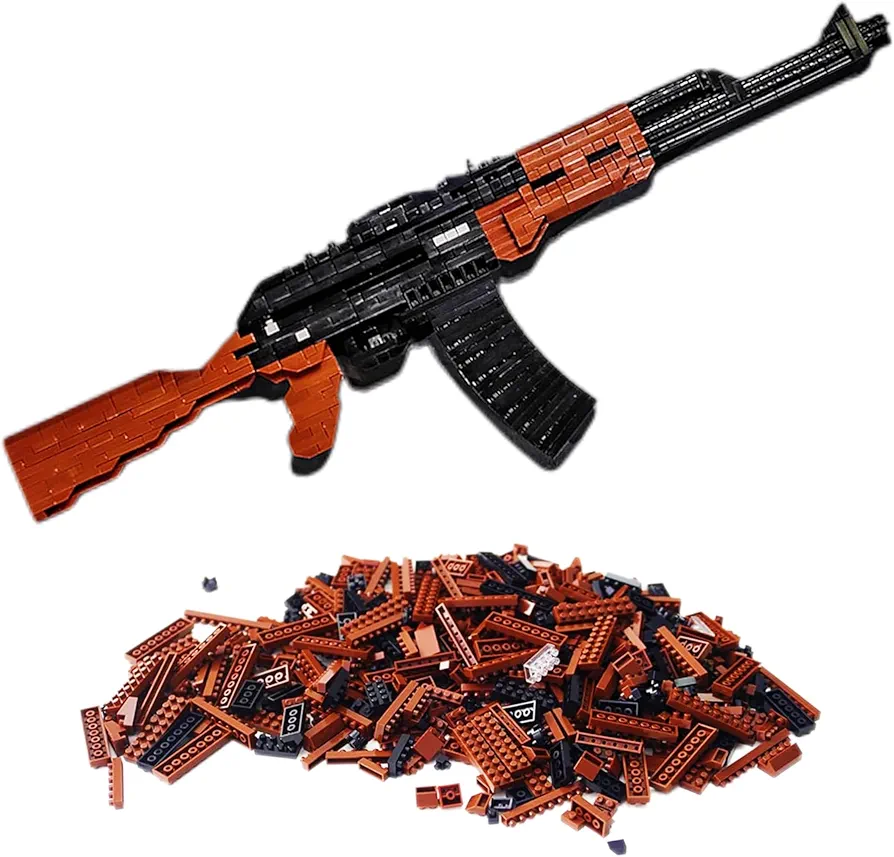 AK-47 Building Blocks Bricks Set,630PCS 1:8 Model M416 of Mini Bricks,DIY Assembling Building Blocks Toys for Boys Kids Adults,Splicing Bricks Model Kit