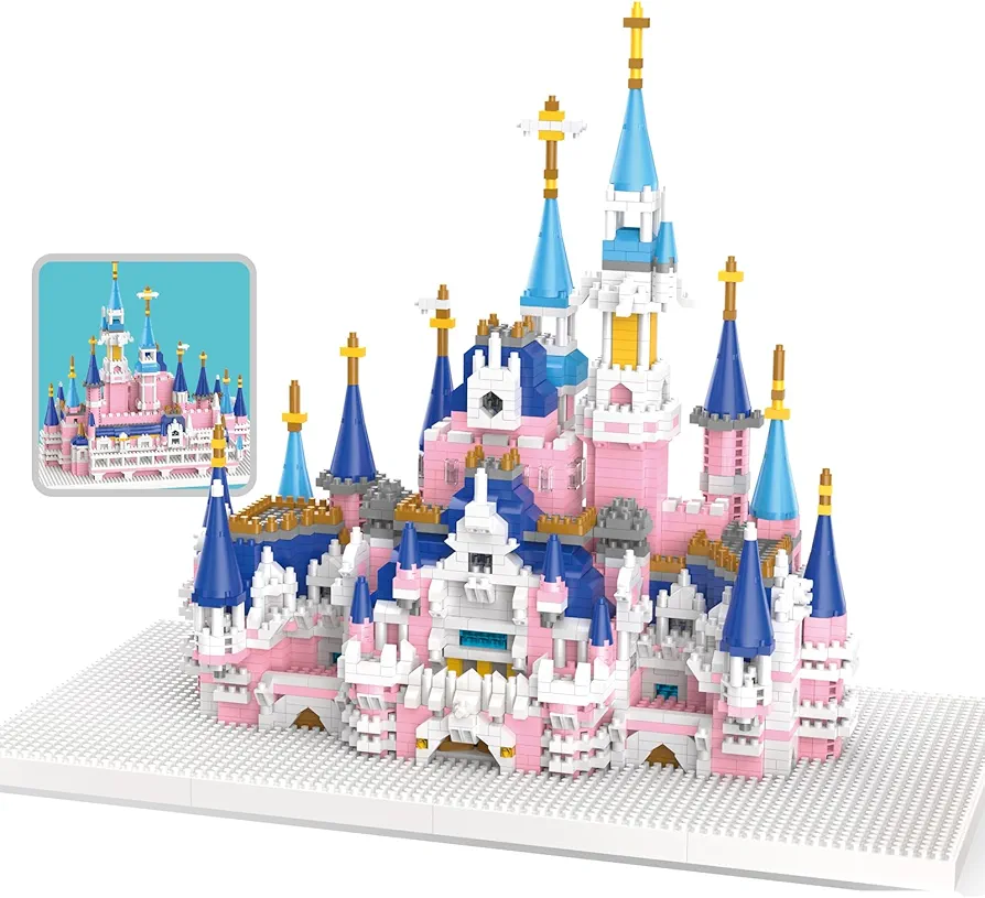 3008 Pcs Castle Mini Building Blocks Set for Adults - Micro Toy Building Bricks Model Kit - Educational Architecture Model Gift for Kids, Teens, and Adults Age 12+