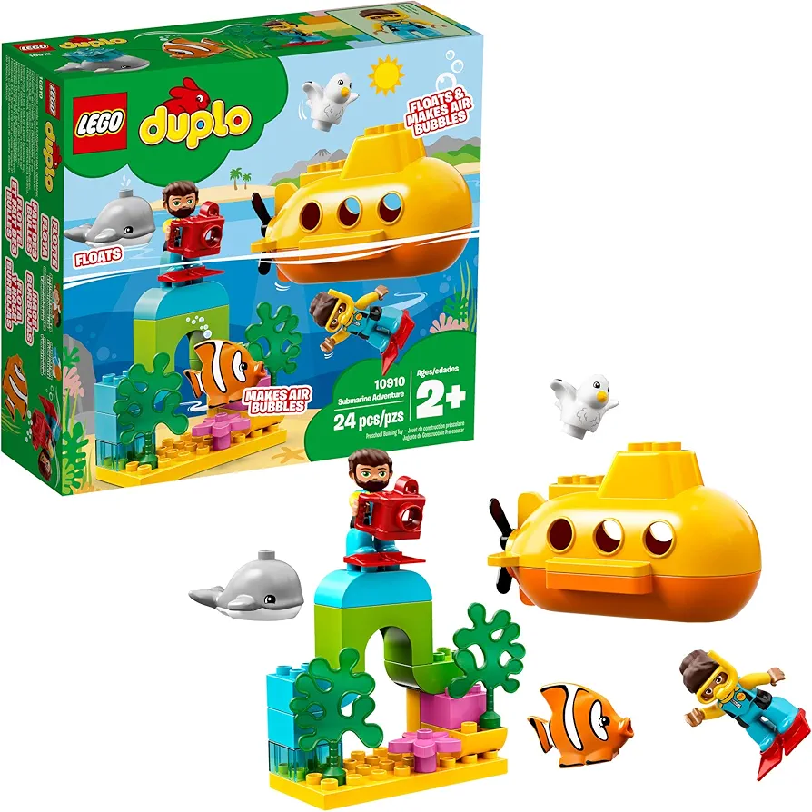 LEGO DUPLO Town Submarine Adventure 10910 Building Kit (24 Pieces)