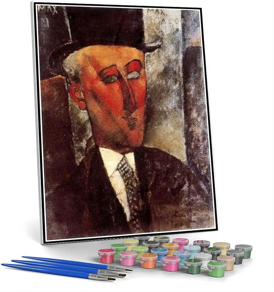 DIY Painting Kits for Adults Max Jacob Painting by Amedeo Modigliani Arts Craft for Home Wall Decor