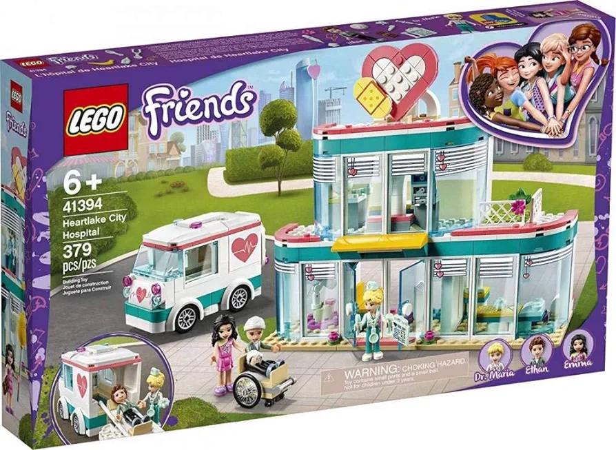 LEGO Friends Heartlake City Hospital 41394 Best Doctor Toy Building Kit, Featuring Friends Character Emma (379 Pieces)