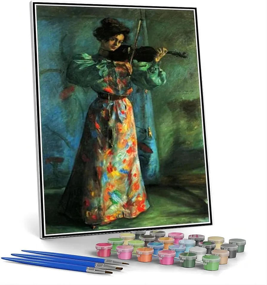 DIY Painting Kits for Adults The Violinist Painting by Lovis Corinth Arts Craft for Home Wall Decor