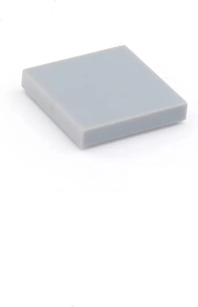 Classic Building Tiles, Light Grey Tile 2x2, 100 Piece, Compatible with Lego Parts and Pieces 3068(Color:Light Grey)