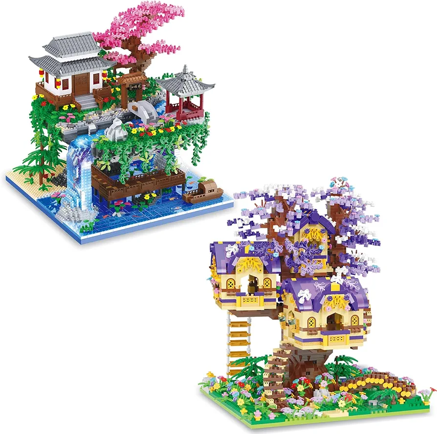 Building Sets for Adult (Cherry Blossom Bonsai Tree & Ideas Tree House