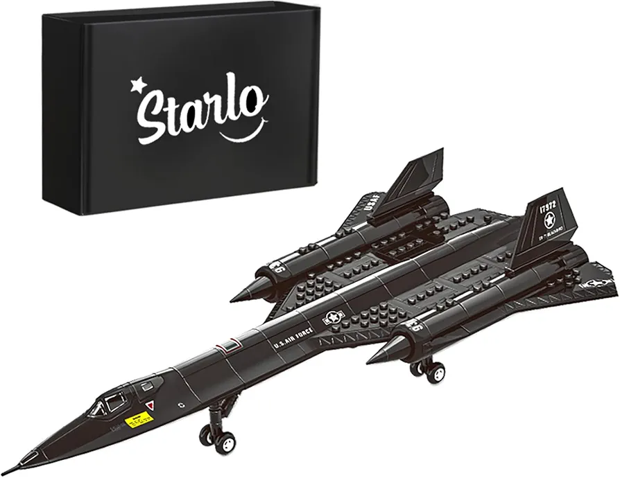 SR-71 Blackbird Air Force Building Set, Reconnaissance Aircraft Jet Building Blocks, Military Building Toys Gifts Idea for Adults,on Christmas Birthday (184PCS-Compatible with Legos Set)